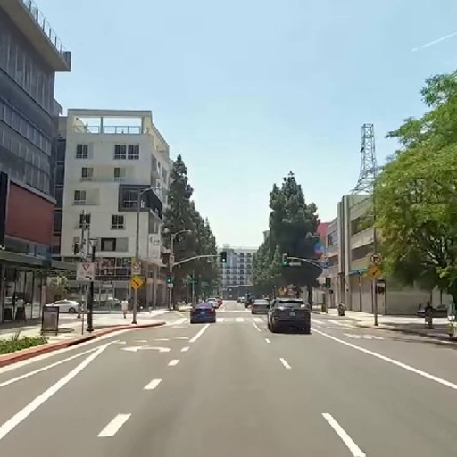 Input: a clear, sunny street.