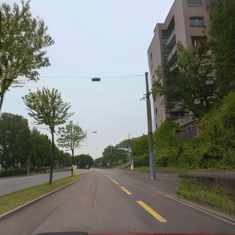 RFA output: the same road, fog removed.