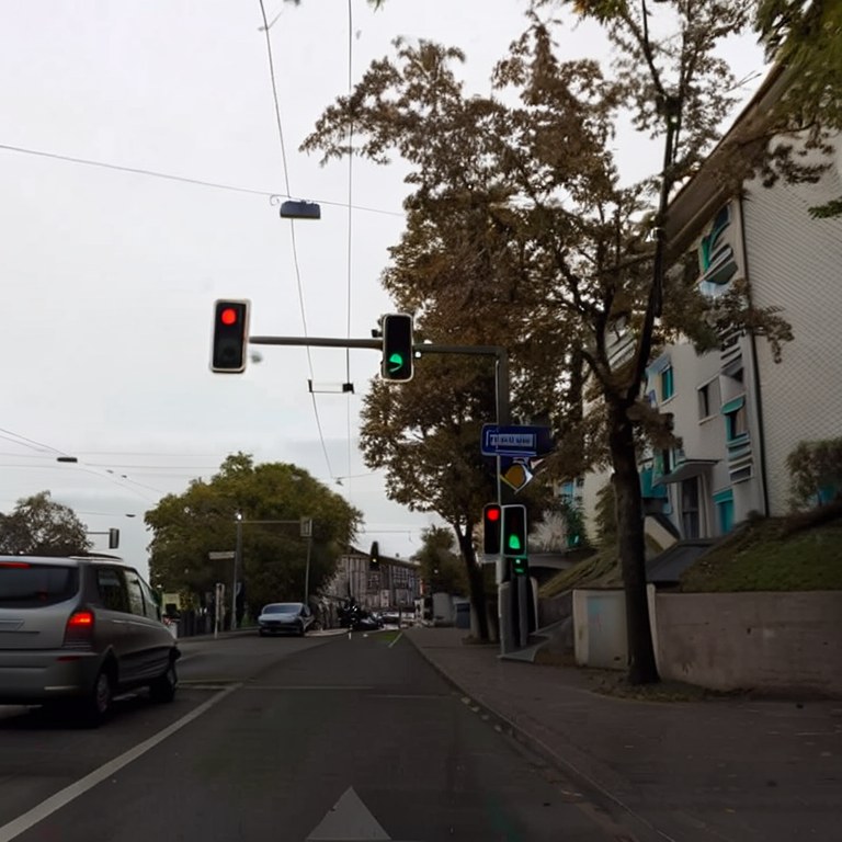 RFA output: the same street, dry.